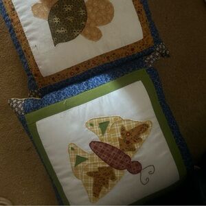 Hand made quilt and pillows